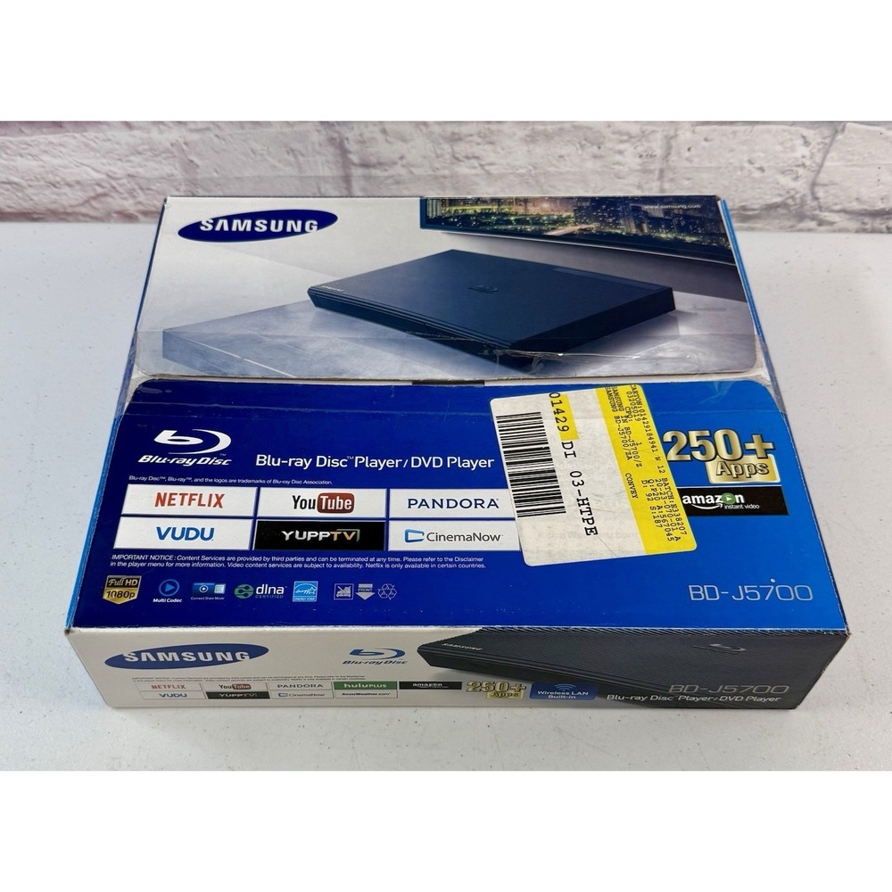 New Sealed Samsung Blu-ray Player with Wi-Fi BD-J5700 250+ Apps Full HD 1080p